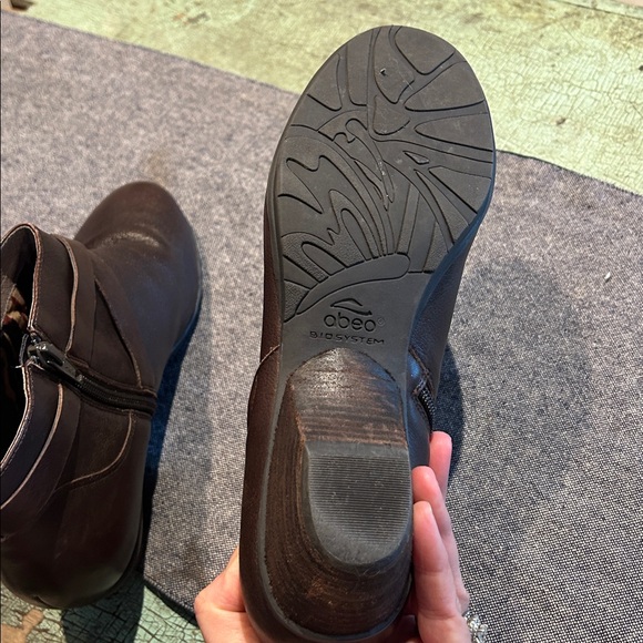 Abeo BioSystem Brown Leather Harness Ankle Boots Women’s Size 9 - Picture 5 of 5